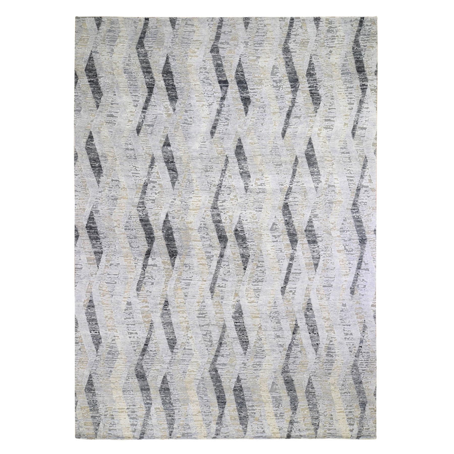 Modern & Contemporary Silk Hand-Knotted Area Rug 10'0